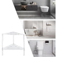 thumbnail image 2 of Transparent Acrylic Bathroom Bench | Representative Triangular Shower Foot - Compact Shower Bench, Waterproof Acrylic Double Tier Shower Caddies, Heavy Duty Bathroom Chairs Est,A, 2 of 4