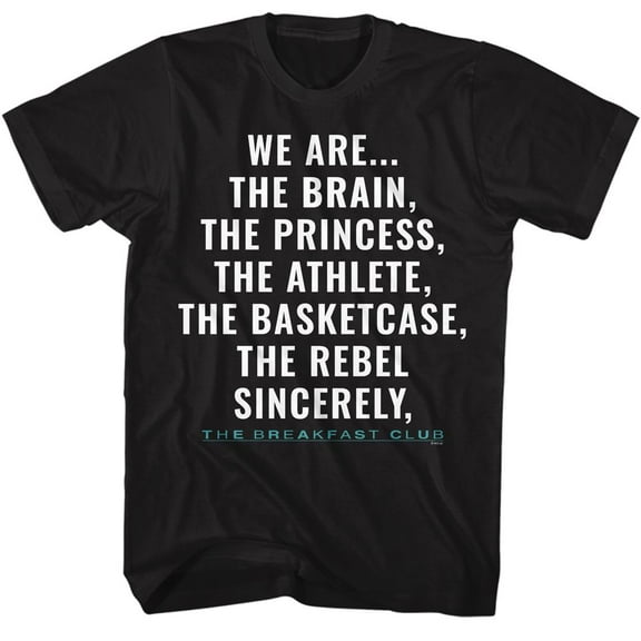 The Breakfast Club Sincerely Yours Black T-Shirt