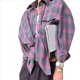 thumbnail image 1 of Camisas de Franela para Mujer, Blusa Informal de Algodón de Larga, Cuello Clásico con Botones, Blusas de Otoño 2025. Rosa M, 1 of 10