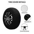thumbnail image 2 of Zufioo Cute Crabs Print Car Tire Dust Cover, Adjustable Tire Protector Cover Anti-UV, Car Accessories for Trucks, SUVs, Vans-16 inch, 2 of 6