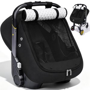 Caveen Baby Car Seat Cover, Minky Dots Canopy