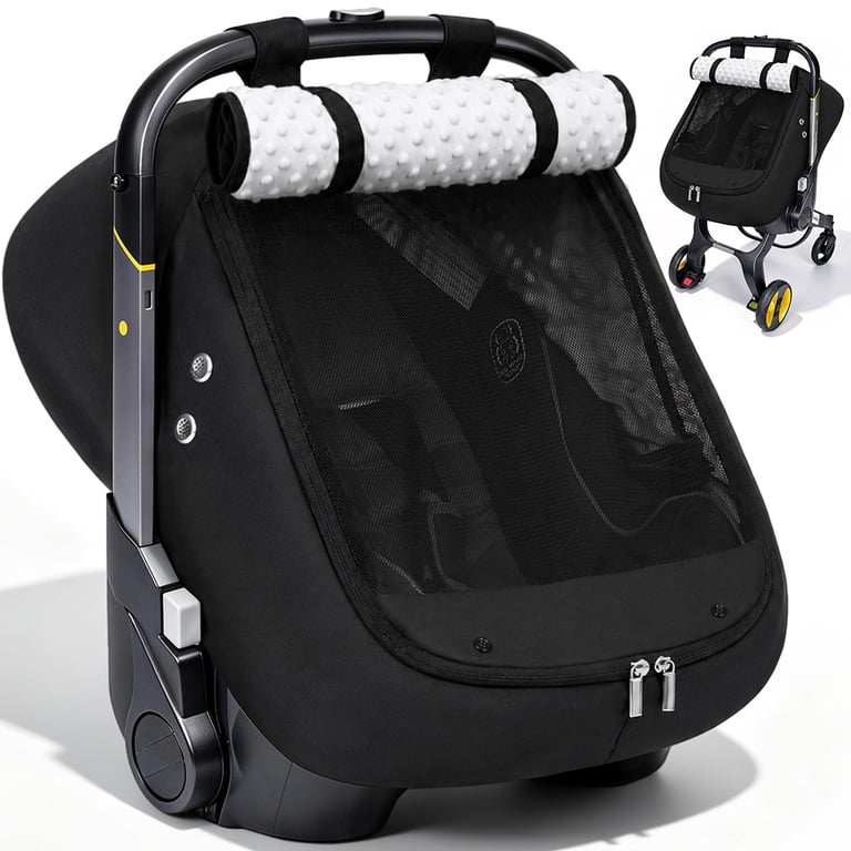 Caveen Baby Car Seat Cover, Minky Dots Canopy photo 1