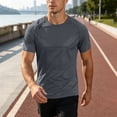 thumbnail image 4 of Lmueinov Mens Quick Dry T-Shirt Mesh Panel Athletic Short Sleeve Gym Workout Shirt Summer Breathable Running Tee for Sports and Casual Wear, 4 of 6
