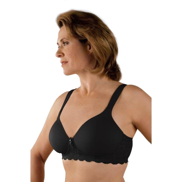 Classique Post Mastectomy Fashion Bra Style 730 (42A, Black)
