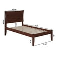 thumbnail image 5 of Leo & Lacey Lit Plateforme Simple TG en Bois Massif avec Chargement USB, Noyer, 5 of 5