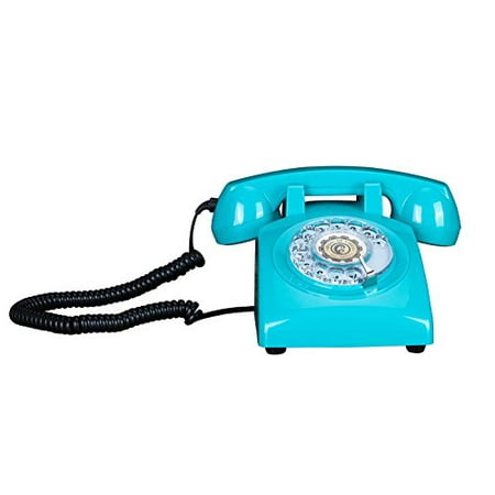 1960's Style Rotary Dial Old Fashioned Retro Classic Vintage Corded Telephone Landline for Home and Office Decor,Light (Best Business Landline Deals)