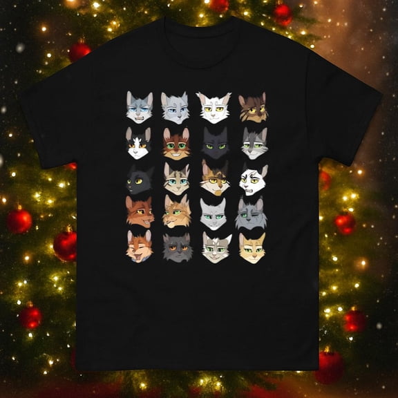 Warrior Cats Shadowclan Riverclan Book Lover Reading Graphic T-Shirt, up to size 5XL
