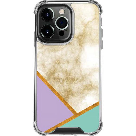 Skinit Angled Marble iPhone 14 Pro Clear Case