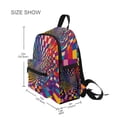 thumbnail image 3 of FORMRS School Backpack with Front Zippered Pocket 12" Student Travel Daypack, Colorful Wavy Plaid, 3 of 6