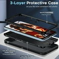 thumbnail image 4 of fafa-Galaxy A23 5G Étui, Samsung A53 Étui avec [2 Pack] Protecteurs d'Écran en Verre Trempé, 3 en 1 Corps Complet Antichoc Caoutchouc Anti-Poussière Robuste Étui de Protection pour Galaxy A23 5G, Noir..., 4 of 4