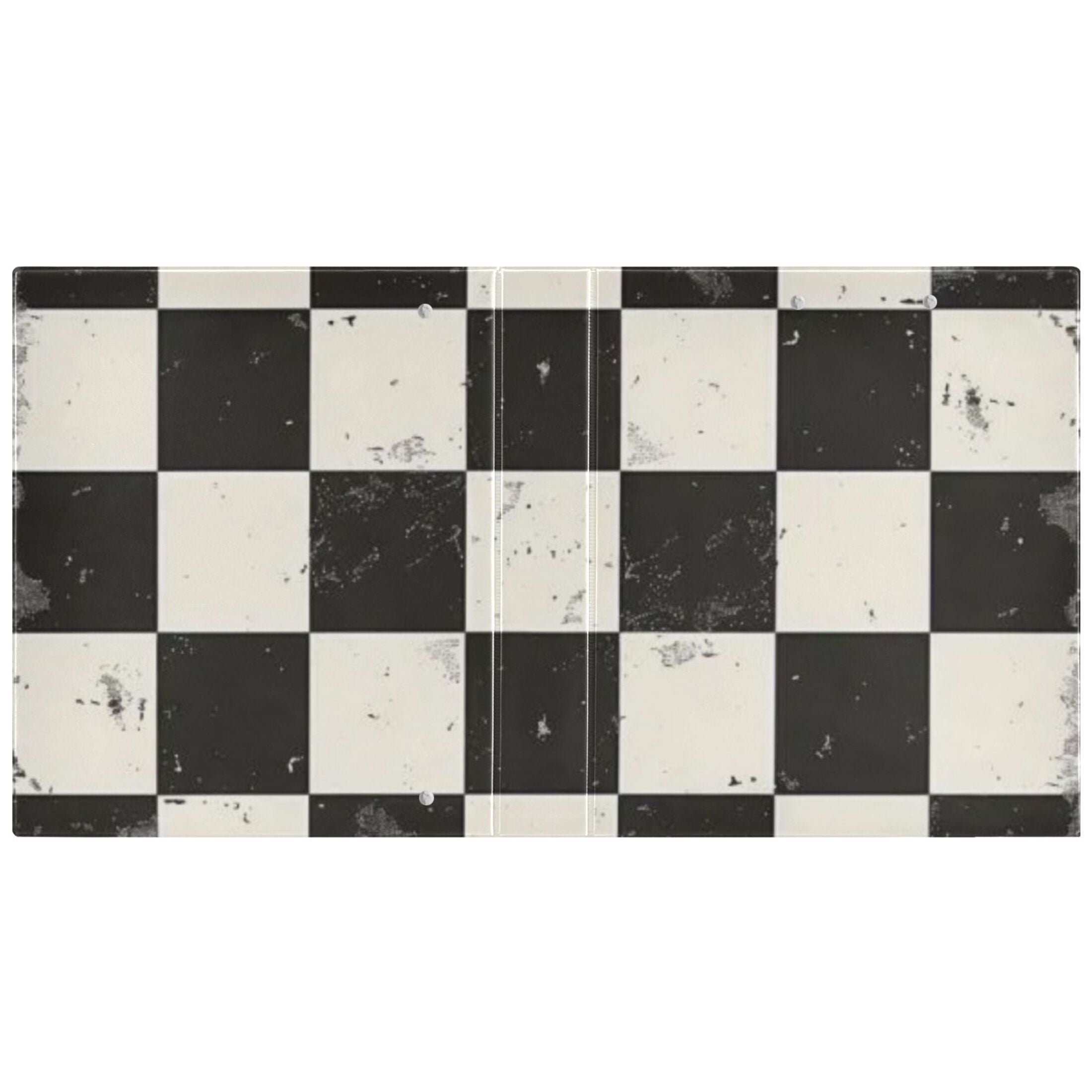 Checkerboard Pattern 3 Ring Binders 1.5 inch Hardcover File Folders with Interior Pockets A4 Size Organizer for School Office Hospital Set of 2