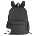 thumbnail image 2 of KEVCHE Bunny Ear Backpack with Cute Pendant for Students, Lightweight Daypack with Adorable Plush Bunny Ears, School Bag Book Bag Travel Backpack , Durable Casual Rucksack for Students, 2 of 9