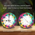 thumbnail image 2 of Colorful Splash Paint Wall Clock 10-Inch Silent Wooden Wall Clock, Battery Operated (AA Batteries Not Included), Artistic Home Decor, 2 of 7