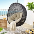 thumbnail image 7 of Modway Encase Sunbrella® Swing Outdoor Patio Lounge Chair in Black Beige, 7 of 7