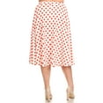 thumbnail image 3 of Women's Plus Size High Elastic Waist A-line Multi-Colored Printed Flared Midi Skirts, 3 of 6