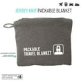 thumbnail image 2 of G-Force Jersey Knit Unisex Cotton and Polyester Travel Blanket, Grey, 2 of 8