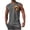 Gray, variant on Men's Sleeveless Muscle Tank Top Tropical Sunset Graphic Print Gym Workout Shirt for Running and Beach Khaki M