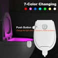 thumbnail image 3 of Rosnek 7-Color Toilet Night Light, Motion Sensor Activated Battery Powered Bathroom LED Toilet Bowl Light, Cool Fun Bathroom Accessory for Stocking Stuffers, 3 of 7