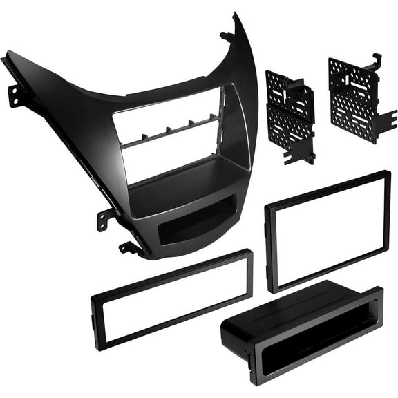 American International HYNK1144 Single/Double DIN Dash Installation Kit for 2011–2013 Hyundai Elantra (Factory Fit, Black)