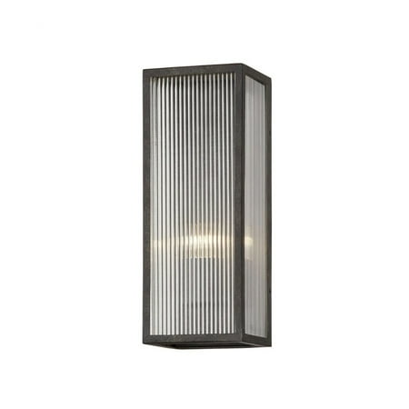 

Troy Lighting-B7391-Tisoni - One Light Wall Sconce French Iron Finish with Clear Ribbed Glass