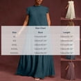 thumbnail image 3 of SOOMLON Plus Size Dresses for Curvy Women Ruffle Cap Sleeve Long Dress Fancy Patchwork Dress Casual Vacation Wear, 3 of 7