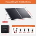 thumbnail image 6 of LVYUAN 200W Solar Panel Foldable Solar Panel Charger with Adjustable Kickstands Portable Waterproof IP67 24.5% High Efficiency for RV, Camping, Home, Outdoor, Power Station, off Grid, 6 of 13