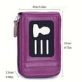 thumbnail image 3 of PEACNNG RFID Blocking Zipper Credit Card Wallet for Women  12 Card Slots  Small Clutch Purse with Stylish, 3 of 7