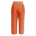 thumbnail image 6 of Uqiangy Capri Linen Pants For Women Summer Pants For Women Women's Pants & Capris Womens Seersucker Pants Capris Pants For Women Summer Pants For Women 2025 Linen Pants For Women Orange 3XL, 6 of 8