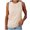 Khaki, variant on Spring Tops for Women Tops Fashion Women's Summer Round-Neck Sleeveless Solid Casual Tank Top Blouse