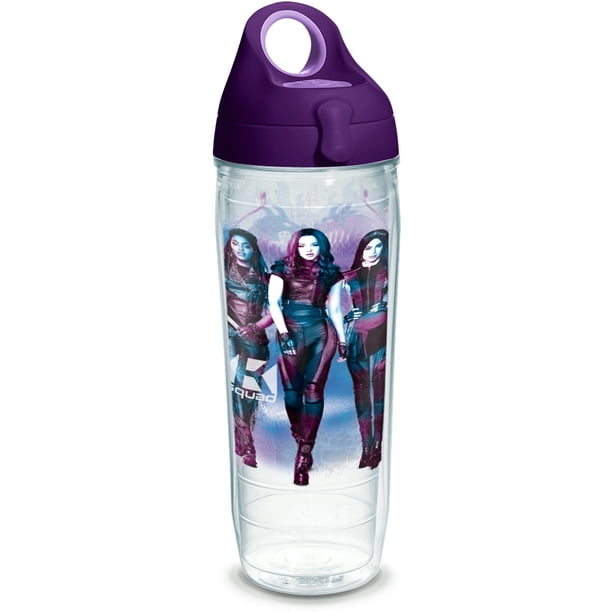 Tervis Disney Descendants 3 Made in USA Double Walled Insulated Tumbler Cup Keeps Drinks Cold & Hot, 24oz Water Bottle, Royal Purple Lid