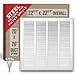 thumbnail image 3 of Fits 20X20 Duct Opening | Steel Return Air Filter Grille By Handua [Removable Door] For 1-Inch Filters | Vent Cover Grill | White | Hvac Cold Air Intake Grille | Out Dim: 22 5/8""W X 22 5/8""H, 3 of 4