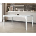 thumbnail image 3 of Home Design Reston Dining Table, White, Rectangular top, Turned legs, Rhinestone accents, Modern luxury design, Sturdy construction, Eye-catching centerpiece, 3 of 5
