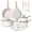 White 17PCS, variant on GIPP 10pcs Ceramic Coating Kitchen Cookware Sets,Pots and Pans Set Non stick,Dishwasher Safe Induction Cookware