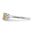 thumbnail image 4 of Sterling Silver Rhodium-plated Polished Citrine and Diamond Ring QR7063NOV, 4 of 5
