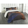 thumbnail image 2 of Ambesonne Hawaii Quilted Coverlet 3 Pcs, Pacific Sunrise Lanikai, King Size, Purple Umber, 2 of 4