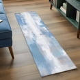 thumbnail image 3 of Runner Rug 2 x 6 Ft, Blue Grey Abstract Art Washable Non-Slip Floor Mat for Kitchen Hallway/Entryway, Modern Shabby Farmhouse Long Kitchen Runner Area Rugs for Living Room, Low-Profile, 3 of 8