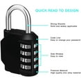 thumbnail image 3 of 2Pack Combination Lock, 4 Digit Combination Padlock Outdoor, School Lock, Gym Locks, 3 of 7