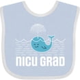 thumbnail image 3 of Inktastic Nicu Grad Baby Whale Boys or Girls Baby Bib, 3 of 4