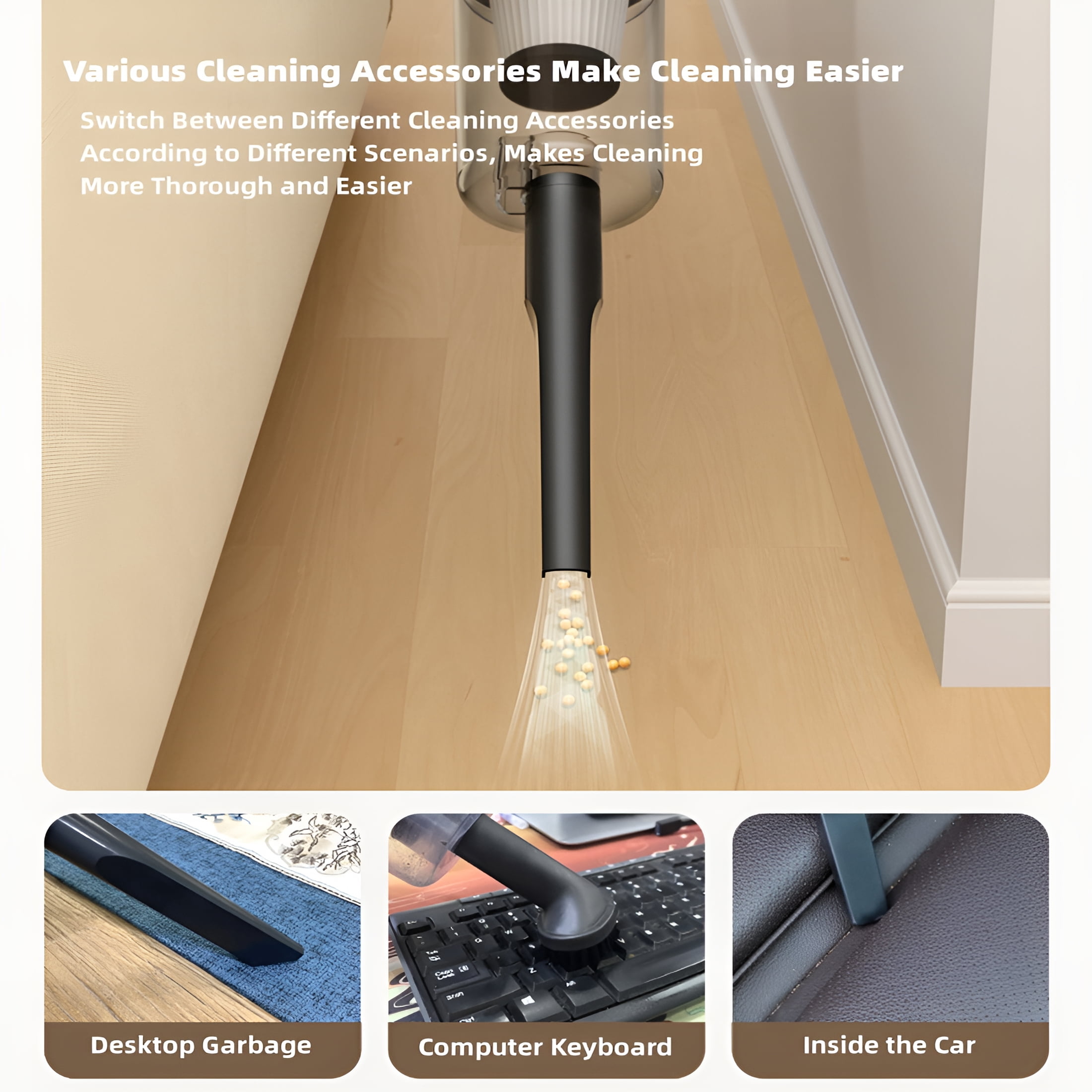 ZEPARO Cordless Stick Vacuum Cleaner and Mop Combo,Vacuum Blower and Mop 3 in 1,12000pa Suction Stick Vacuum Cleaner Rechargeable Upright Vacuum with Water Tank for Home Hard Floor Pet Hair