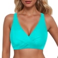 thumbnail image 1 of YuYuBao Women Swimsuits Swimwear Tanks Tops Underwire Full Coverage Bikinis Tops Push Up Swim Crop Top Tie Back Bathing Suits, 1 of 5