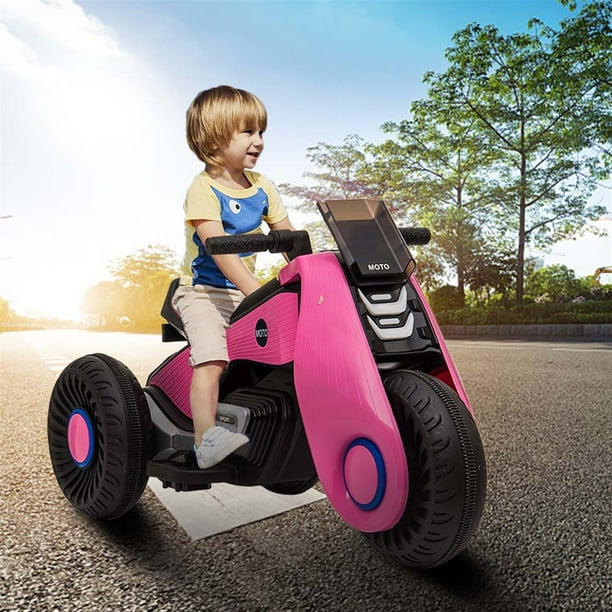 YOFE 6V Battery Powered Ride on Motorcycle, Kids Electric Car with 3