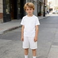 thumbnail image 6 of ITSAME Boys Cargo Shorts Quick-Dry Multi-Pocket Loose Fit Summer Outdoor Casual Shorts White Size 10, 6 of 8