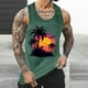 thumbnail image 2 of Camisetas de Tanque de los Hombres Tanque de los Hombres Incolor Gradiente de Impresión Cuello Redondo Correa Delgada Fuga Atrás Regular Casual Deportes Blusas de Tanque, 2 of 5