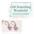 thumbnail image 6 of Red Rhodolite Garnet Butterfly Dangle Earrings For Women 925 Sterling Silver Birthstone Jewelry Lever Back Birthday Christmas Gifts for Women Iolite Ct 0.5, 6 of 12