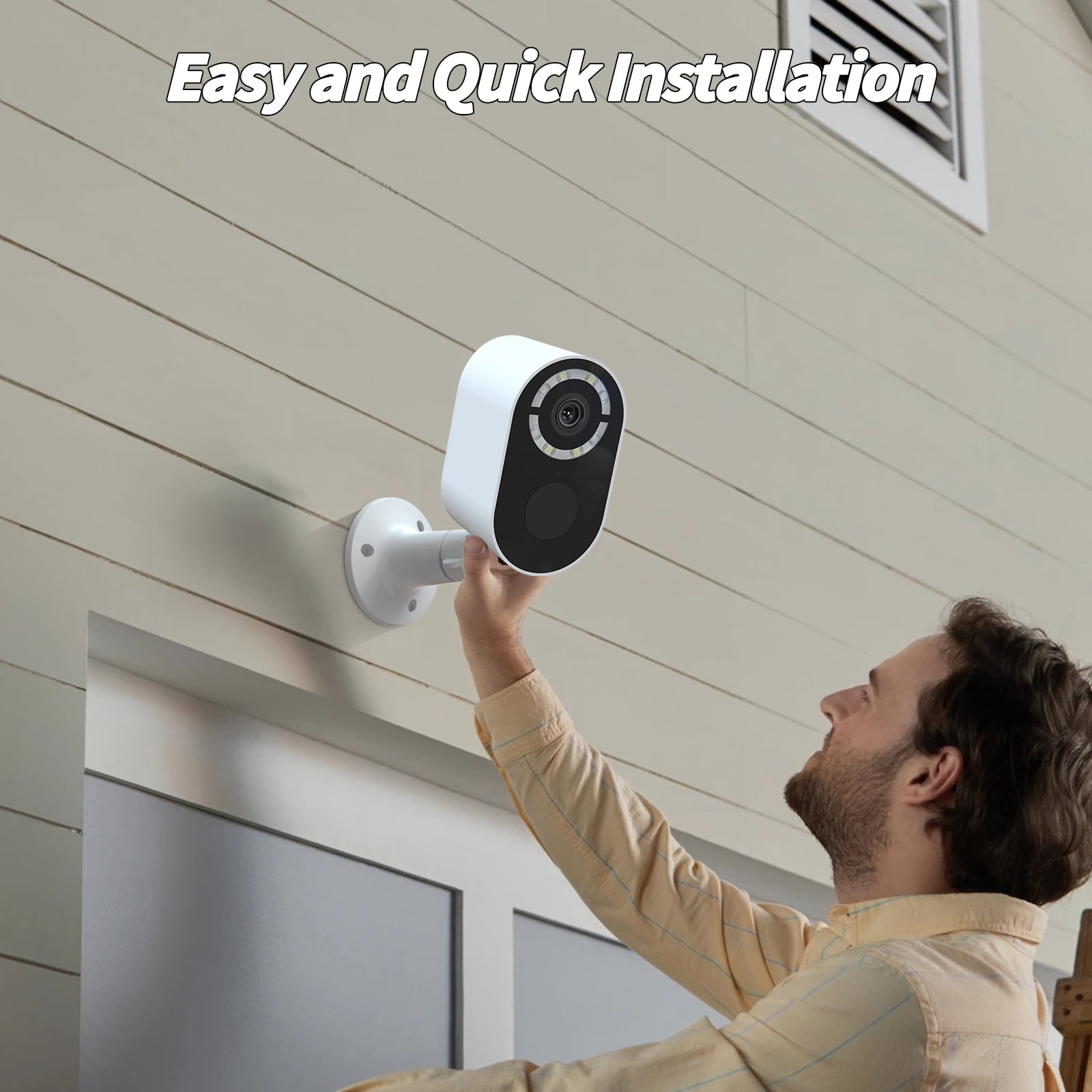 Jqimn 2K Security Cameras Wireless Outdoor, 2.4G WiFi Battery Powered Camera for Home Surveillance, AI Motion Detection, Spotlight & Siren Alarm, Color Night Vision, 2-Way Audio, Waterproof