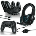 thumbnail image 3 of dreamGEAR PlayStation 4 Advanced Gamer's Starter Kit - Headset, Charging Dock, USB Charge Cable, Controller Cover & Joystick Caps for PS4 (Controllers are not included), 3 of 3