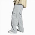 thumbnail image 4 of Sweatpants For Boys 5-15 Years Wide Leg Sweatpants Soft Active and Basic Open-Bottom Baggy Pants with Pockets Kids Sweatpants Size 6-7 Years, 4 of 7
