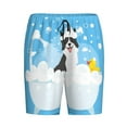 thumbnail image 4 of Naloa Collie in Bathtub Men's Short Pajama Pants, Lounge Comfort Shorts with Elasticized Waistband and Side Pockets - Small, 4 of 9