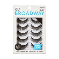 Broadway Lashes Strip False Eyelashes Multipack Fake Eyelashes Natural to Dramatic Look Lash Set 5 Pairs (20)