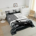 thumbnail image 3 of American Flag Bedding Queen, Camo Aircraft Comforter Set Vintage Retro Stars And Stripes Bedding Sets, Airplane Army Force Theme Duvet Set With 2 Pillow Cases, Retro Light Grey, 3 of 6